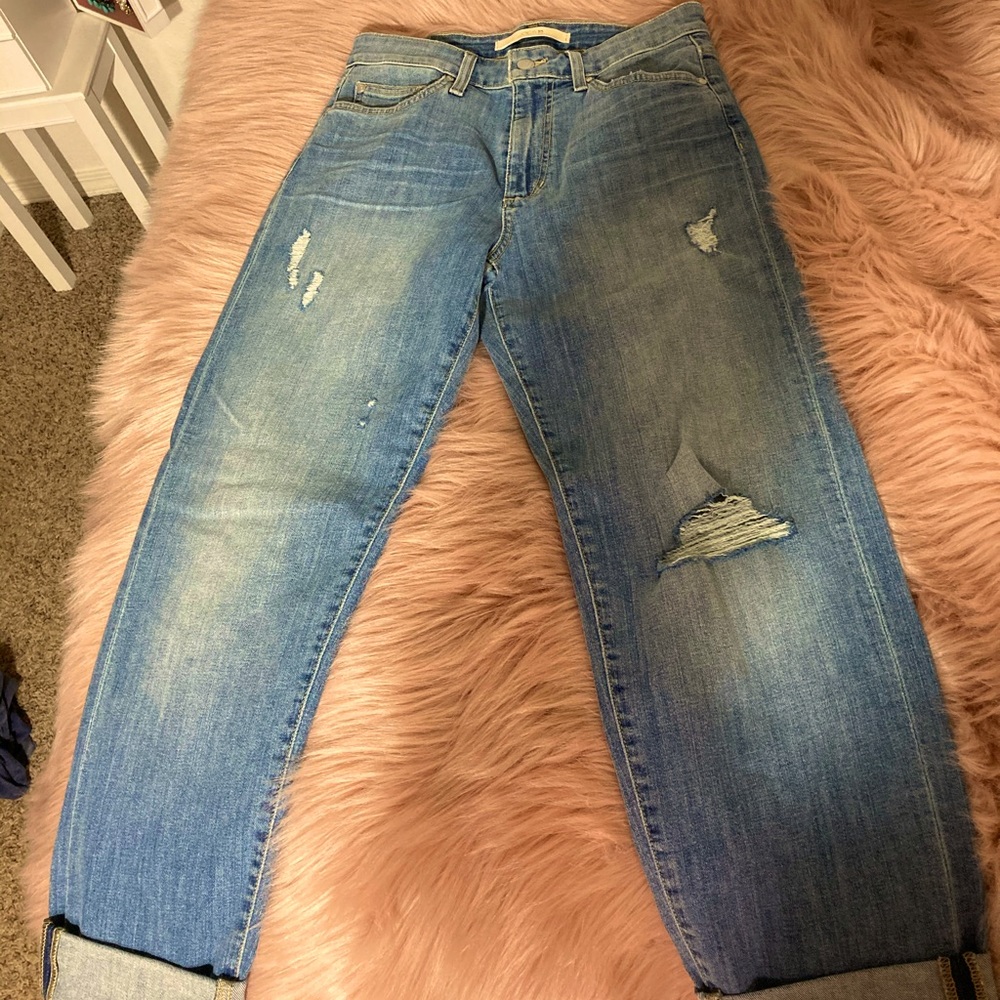 Joe’s Mid Rise Boyfriend “Mom” Jeans Distressed 26